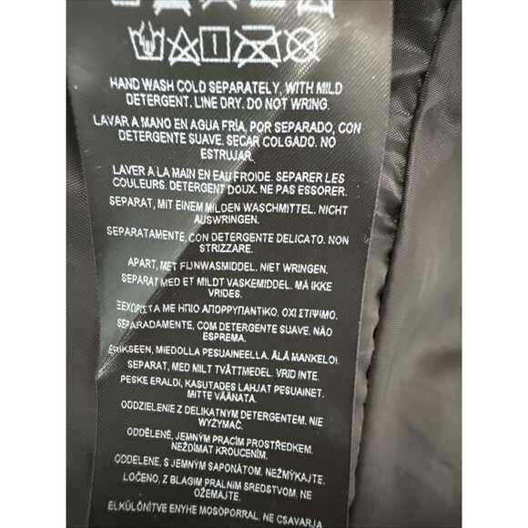 G by GUESS Moto Jacket M Black Faux Leather Zip Front Fitted Waist Trendy Chic - Picture 9 of 15